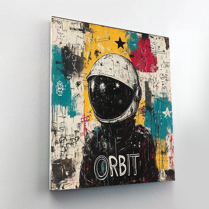 Jean Michel Basquiat Inspired Street Astronaut paint by color