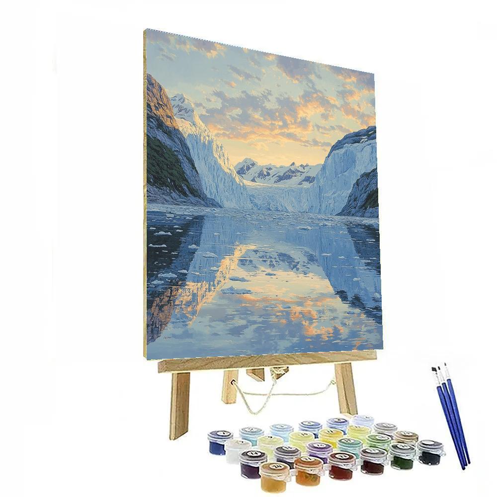 Lawren Harris Inspired Luminous Glacier Bay paint by number