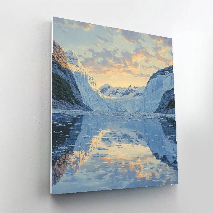 Lawren Harris Inspired Luminous Glacier Bay paint by number