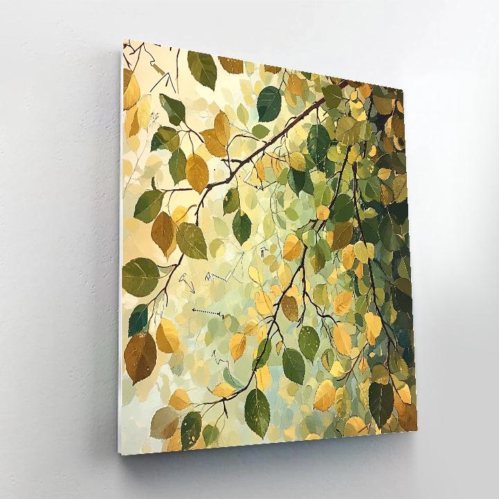 Leonardo Da Vinci Inspired Orchard Breeze Motion paint by color