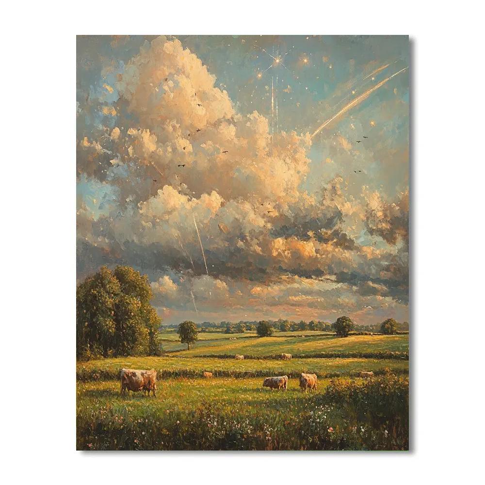 John Constable Inspired Rainbow After Meteor Shower Paint by numbers art