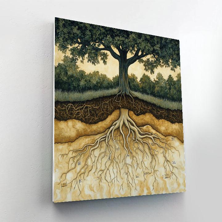 Leonardo Da Vinci Inspired Orchard Roots Revealed DIY paint by numbers