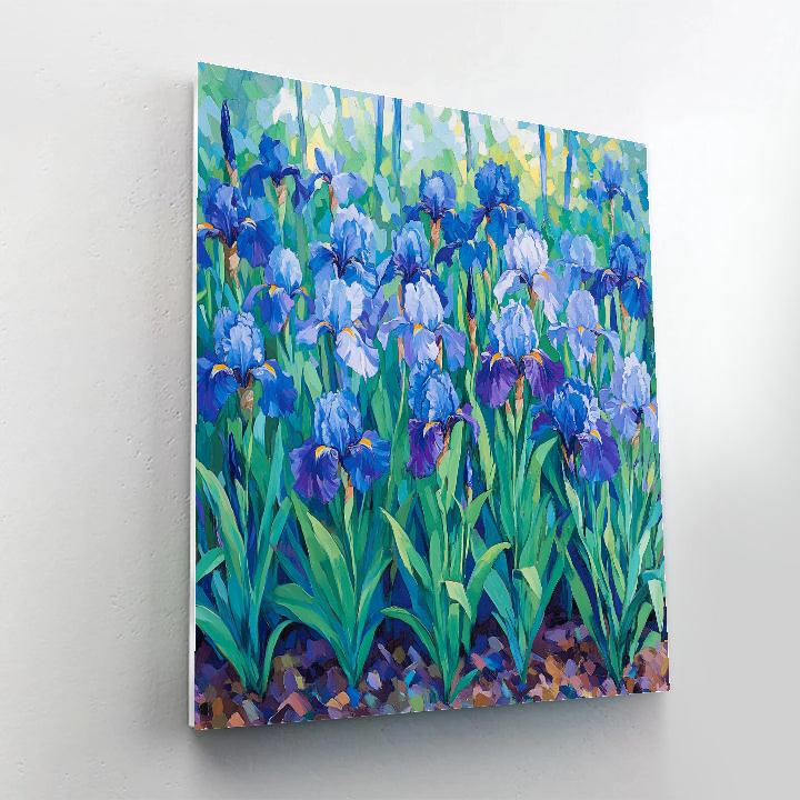 Claude Monet Inspired Morning Light In Iris Bed Numbered painting kits