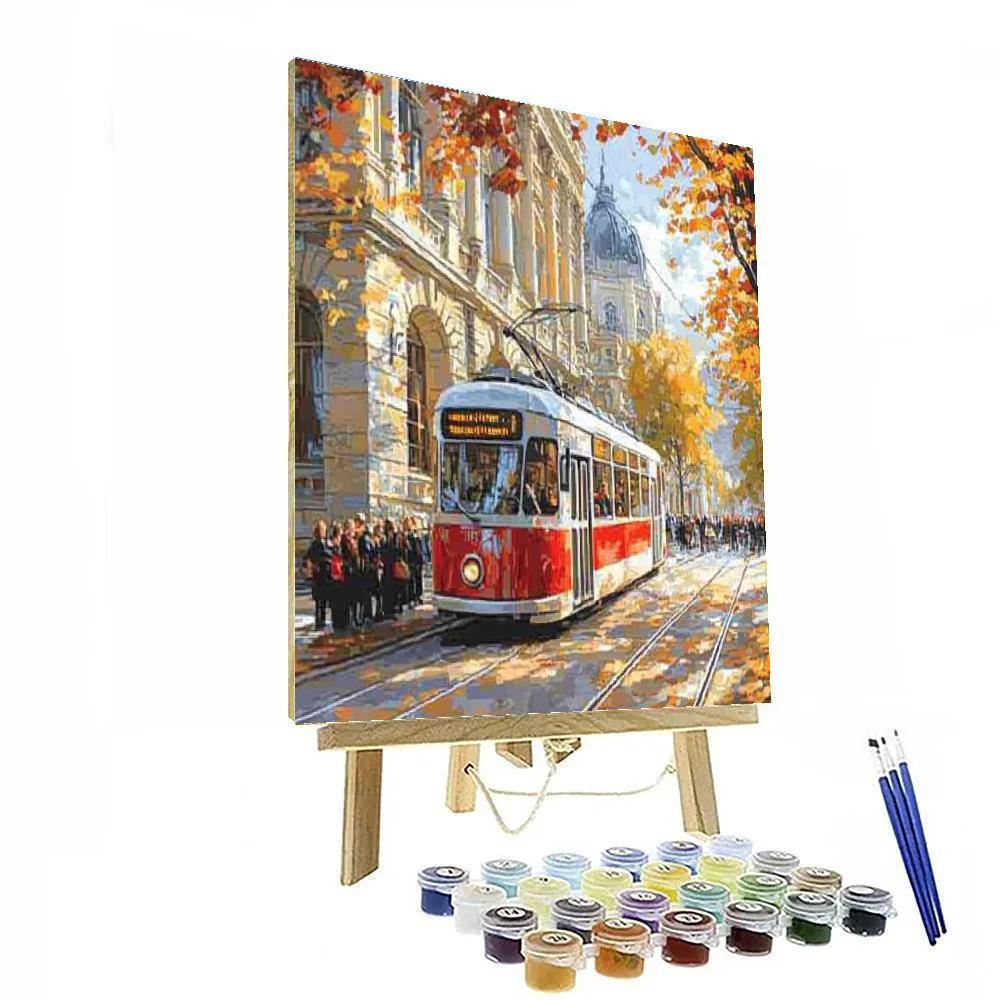 Ringstrasse Tram And Grand Buildings Vienna Austria DIY paint by numbers