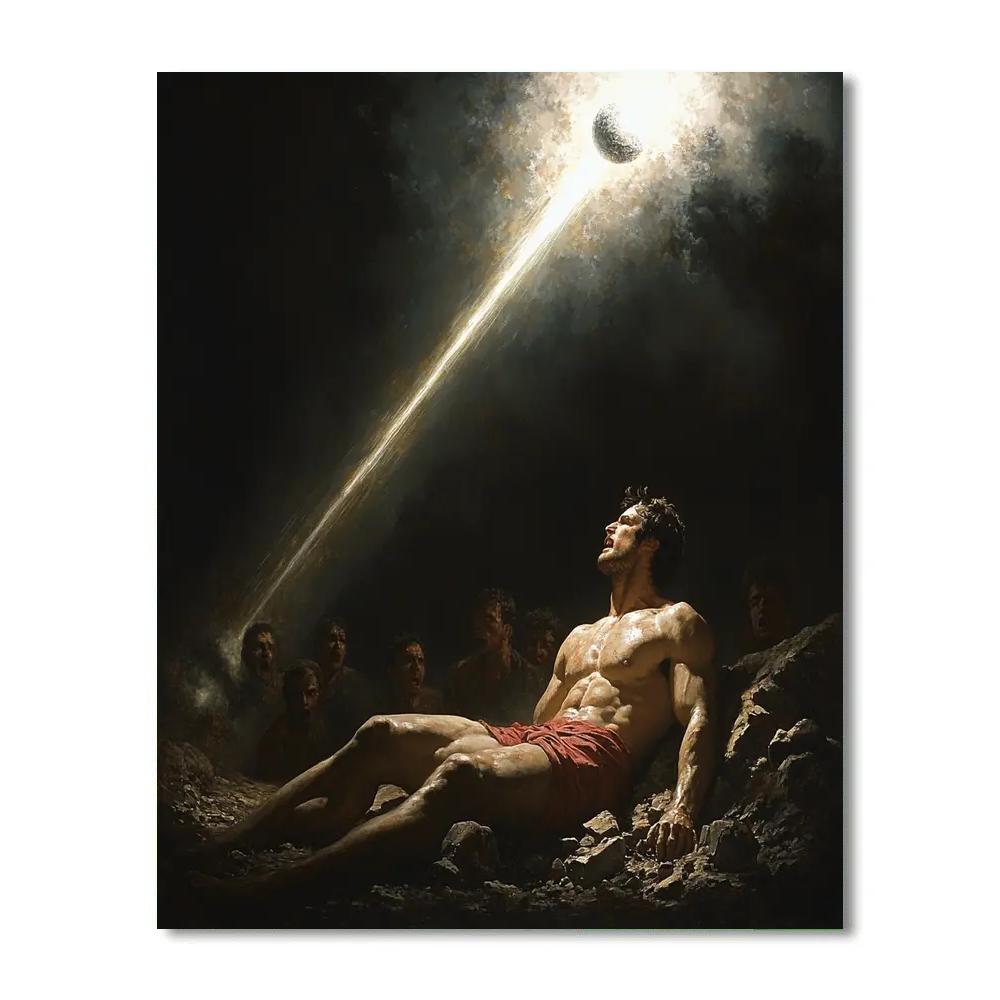 Caravaggio Inspired Fallen Angel Meteor DIY paint by numbers