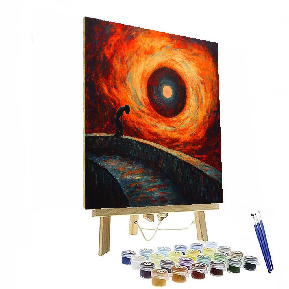 Edvard Munch Inspired Solar Eclipse Anxiety painting number kit