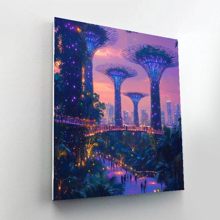 Gardens By The Bay Supertrees Singapore Paint by numbers kits