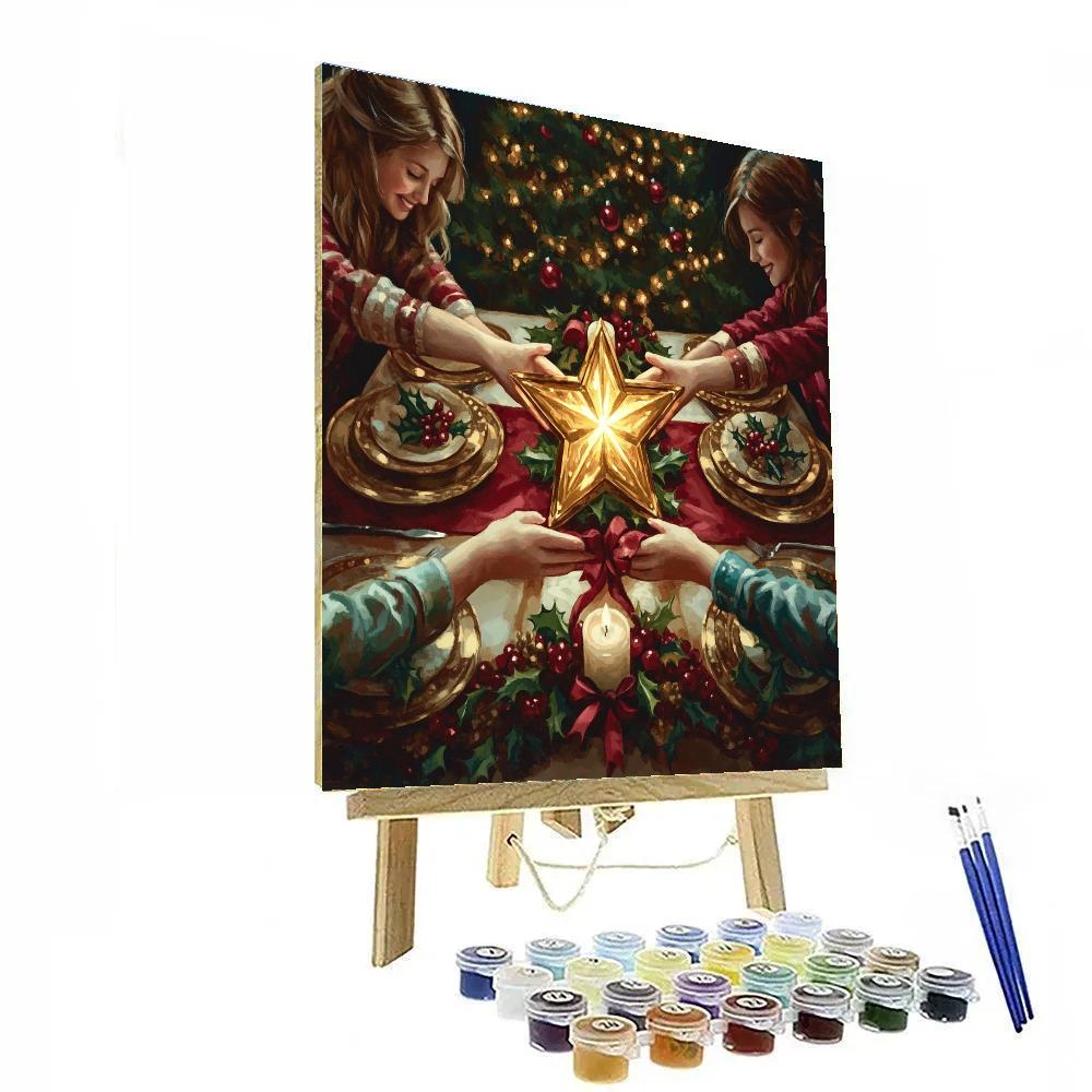 Golden Star Table Blessing Paint by numbers art