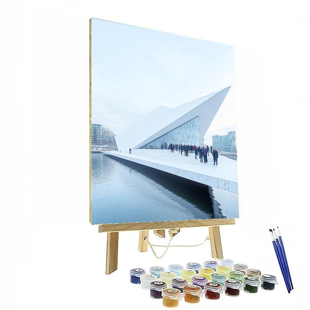 Oslo Opera House Sloping Roof Oslo Norway paint by numbers