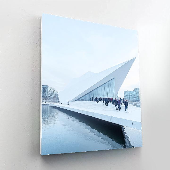 Oslo Opera House Sloping Roof Oslo Norway paint by numbers