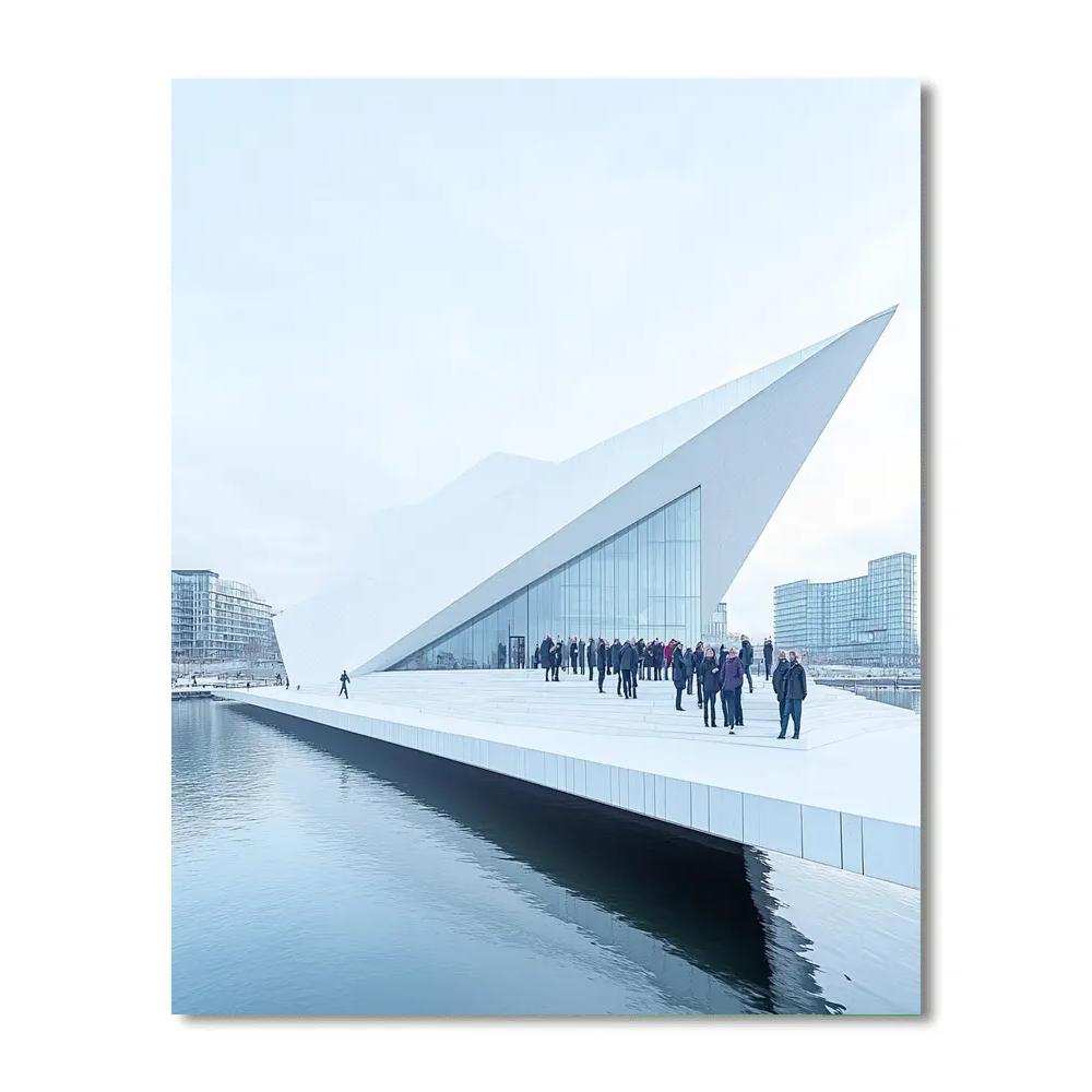 Oslo Opera House Sloping Roof Oslo Norway paint by numbers