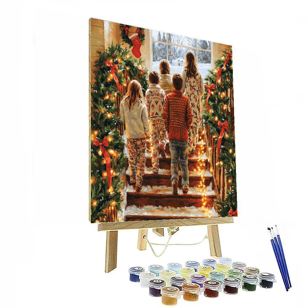 Garland Staircase Reunion DIY paint by numbers