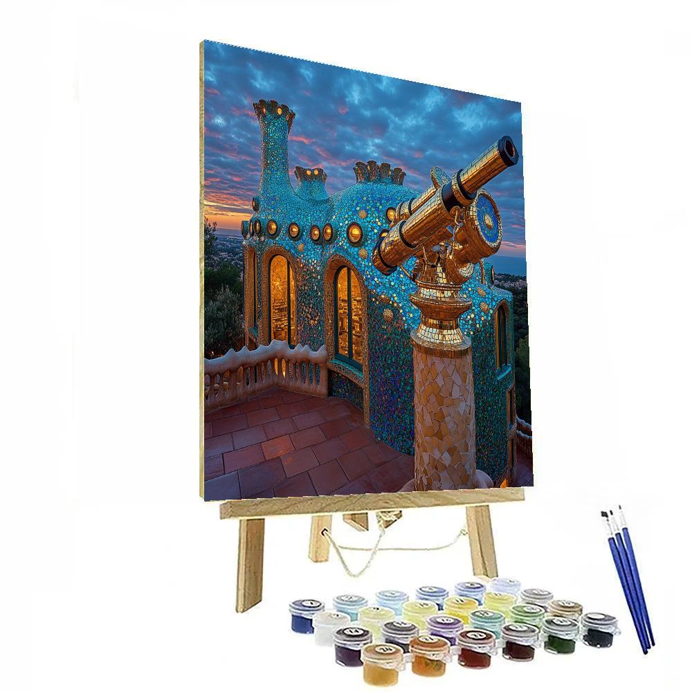 Antonio Gaudi Inspired Organic Observatory Paint by numbers art