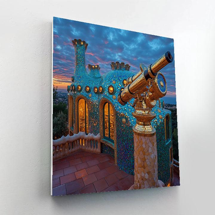 Antonio Gaudi Inspired Organic Observatory Paint by numbers art