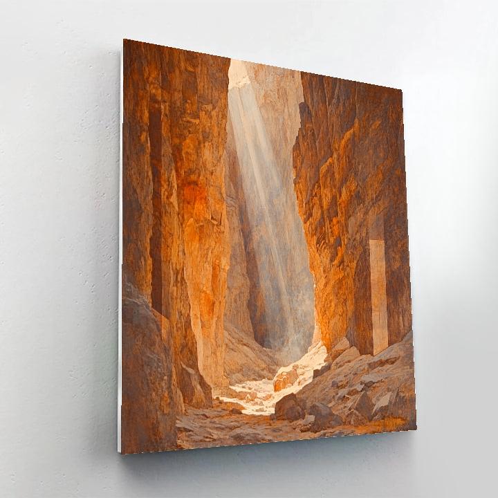 Leonardo Da Vinci Inspired Canyon Light Shafts Numbered painting kits