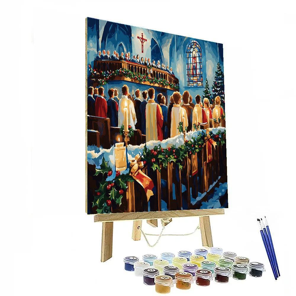 Candlelit Choir Loft Number painting