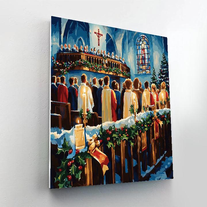 Candlelit Choir Loft Number painting