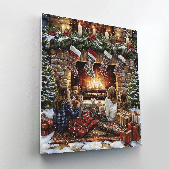 Fireside Stocking Stories Numbered painting kits