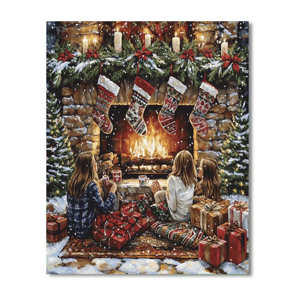 Fireside Stocking Stories Numbered painting kits