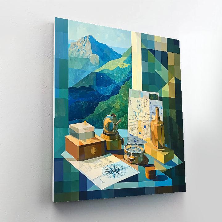 Paul Cezanne Inspired Mountain Observatory Still Life Paint by numbers art