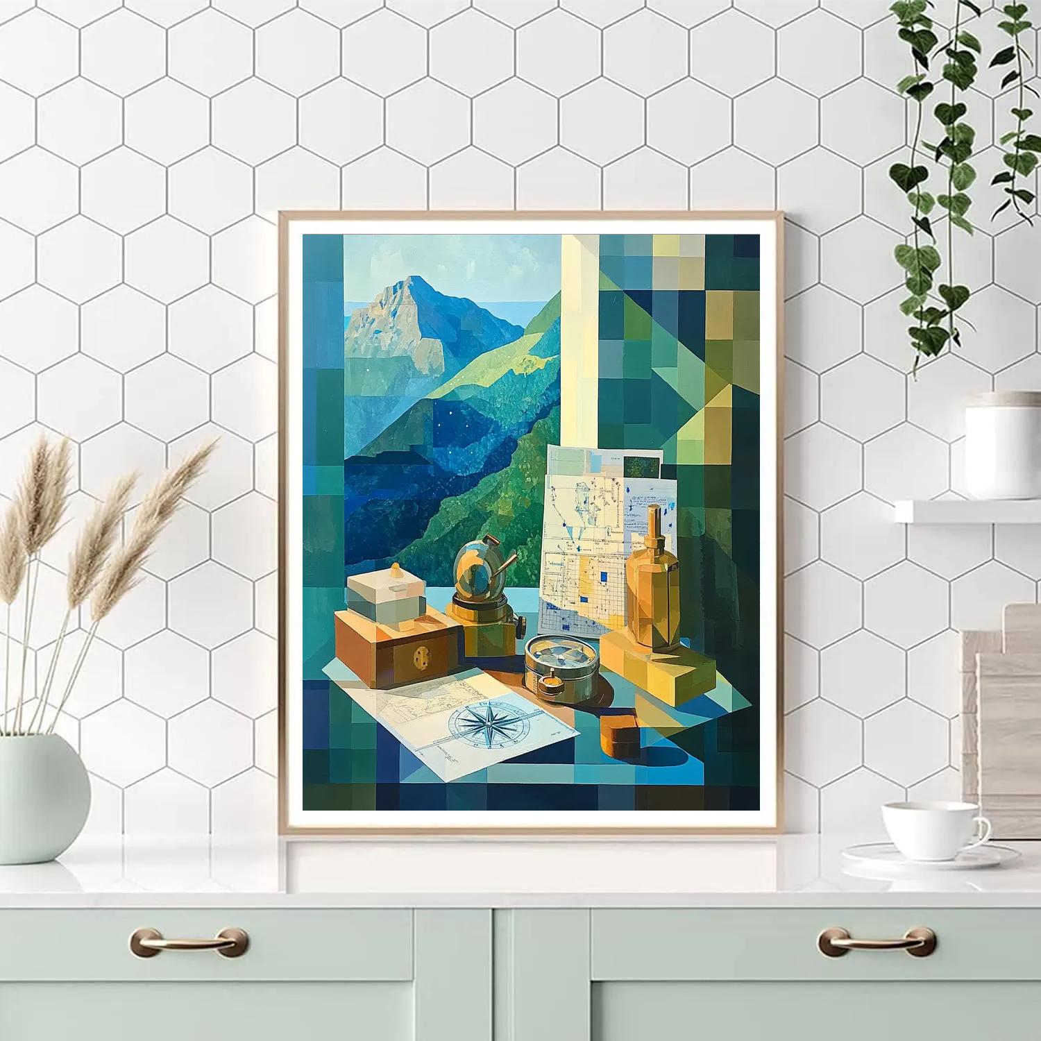 Paul Cezanne Inspired Mountain Observatory Still Life Paint by numbers art