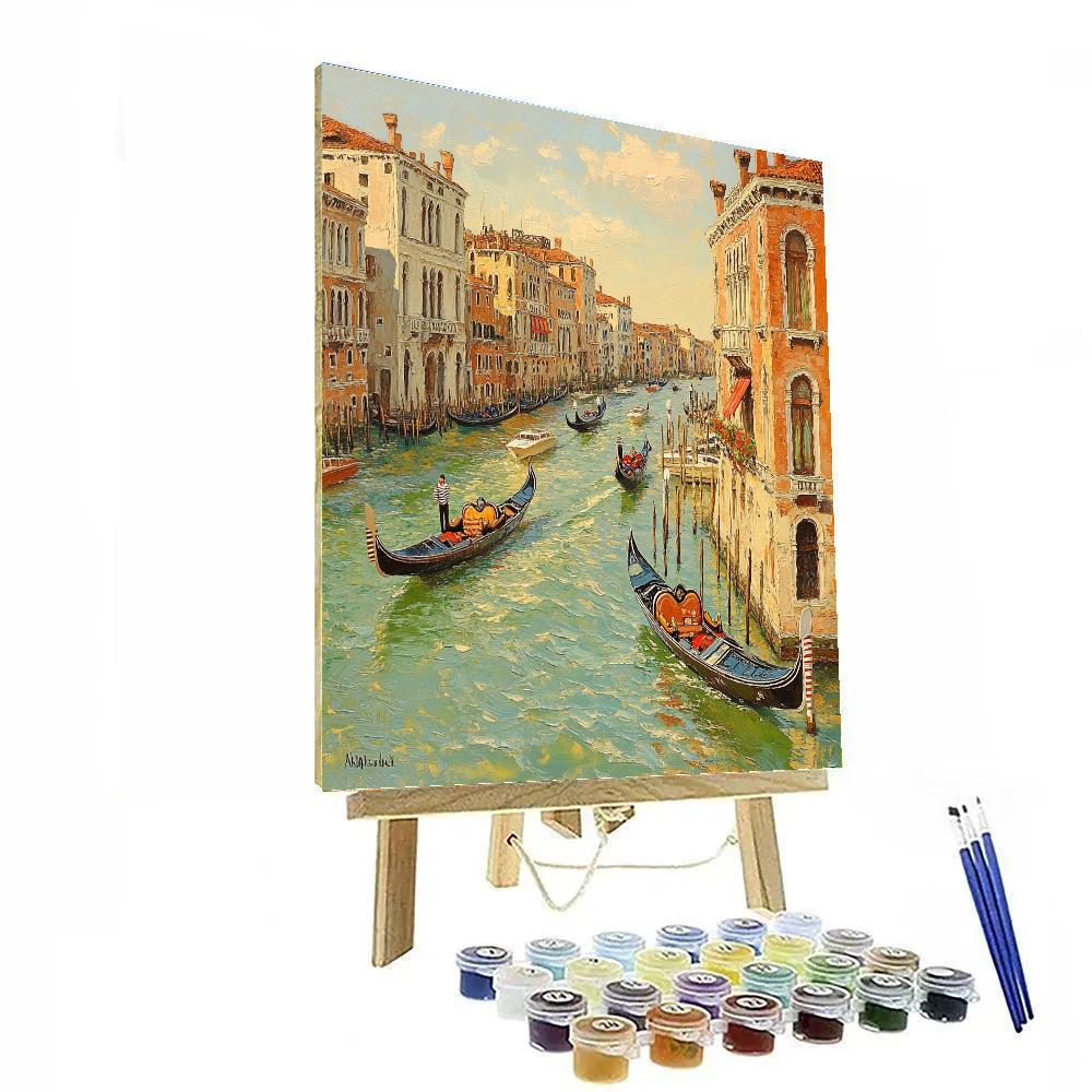 Venice Grand Canal From Rialto Venice Italy Numbered painting kits