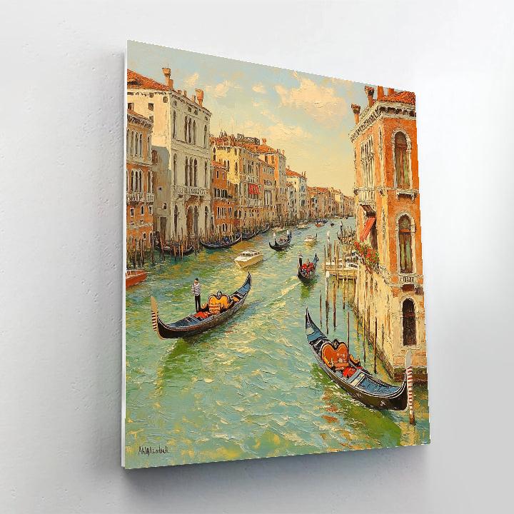 Venice Grand Canal From Rialto Venice Italy Numbered painting kits