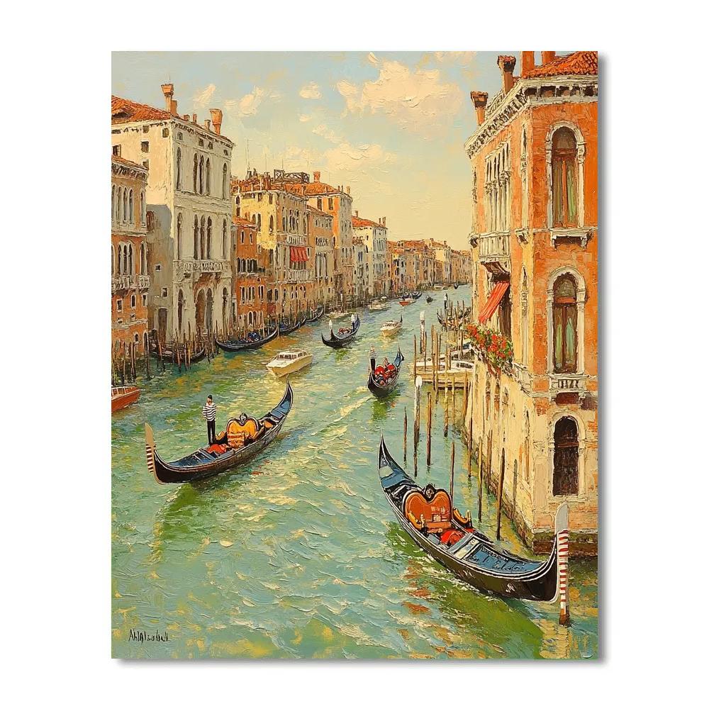 Venice Grand Canal From Rialto Venice Italy Numbered painting kits