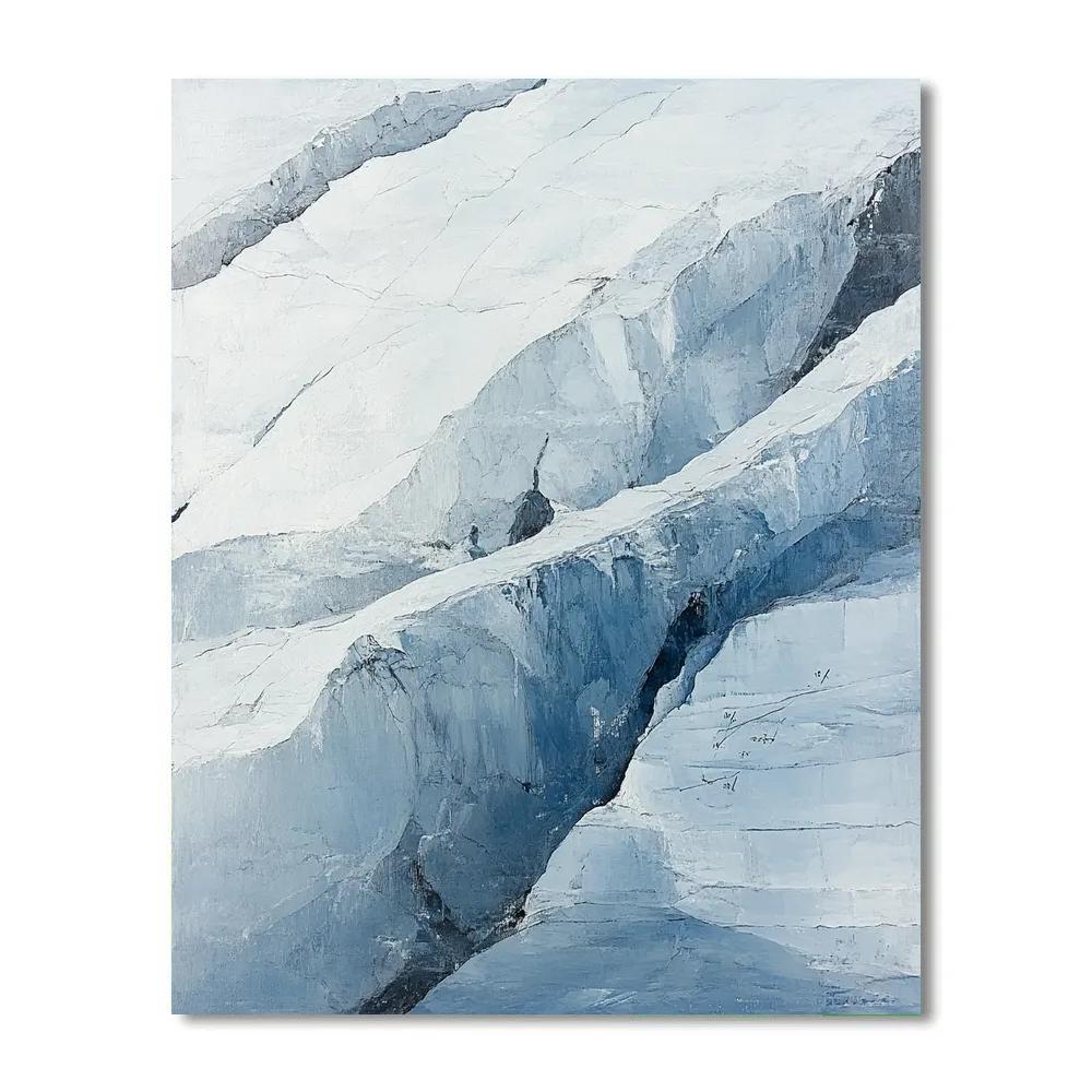 Leonardo Da Vinci Inspired Glacier Surface Study Number painting