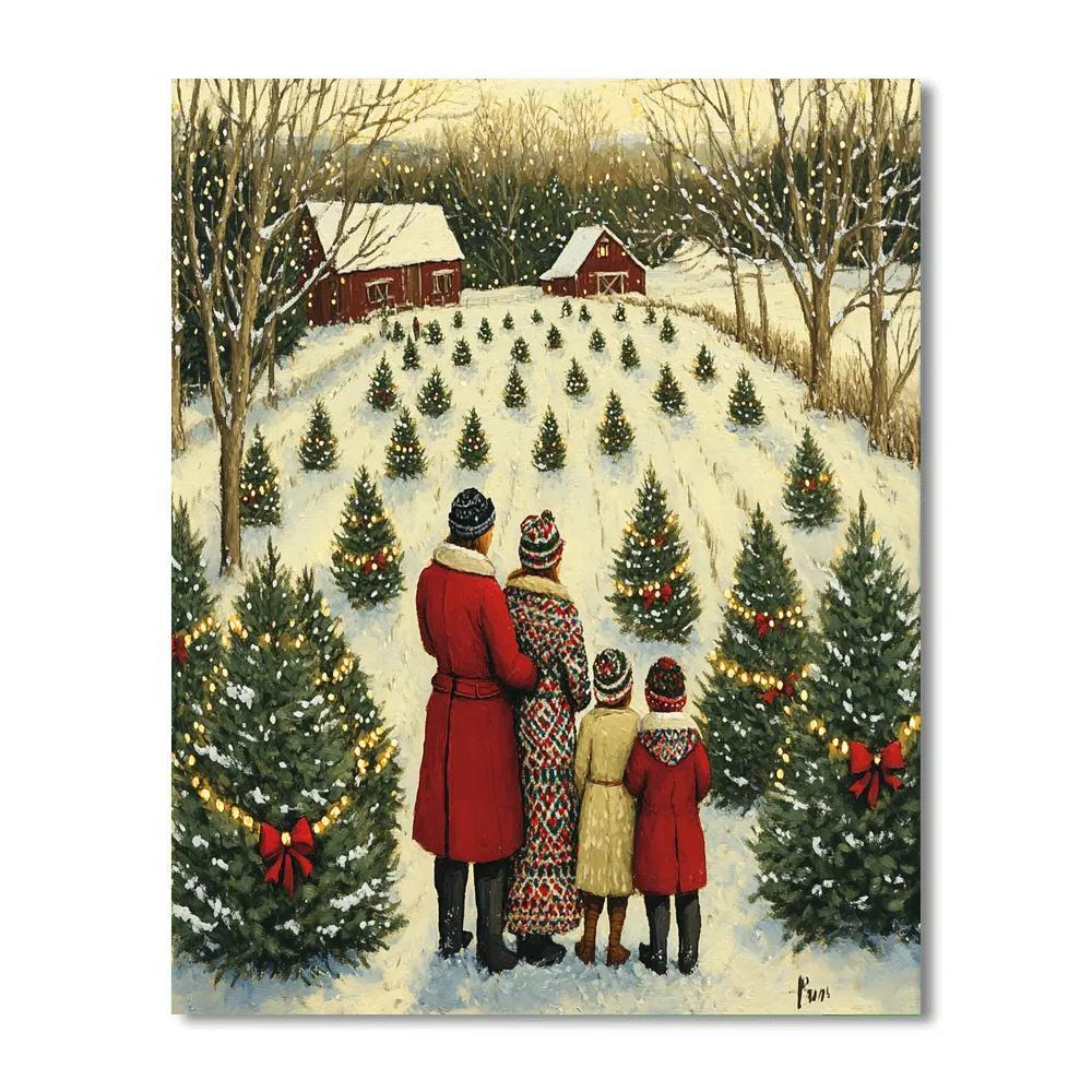 Tree Farm Embrace DIY paint by numbers