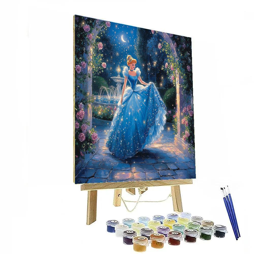 Cinderella Moonlit Garden Stroll - Disney Inspired paint by numbers
