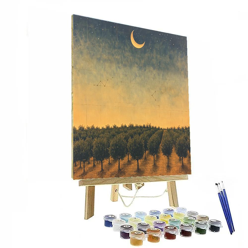 Leonardo Da Vinci Inspired Celestial Orchard Alignments paint by numbers