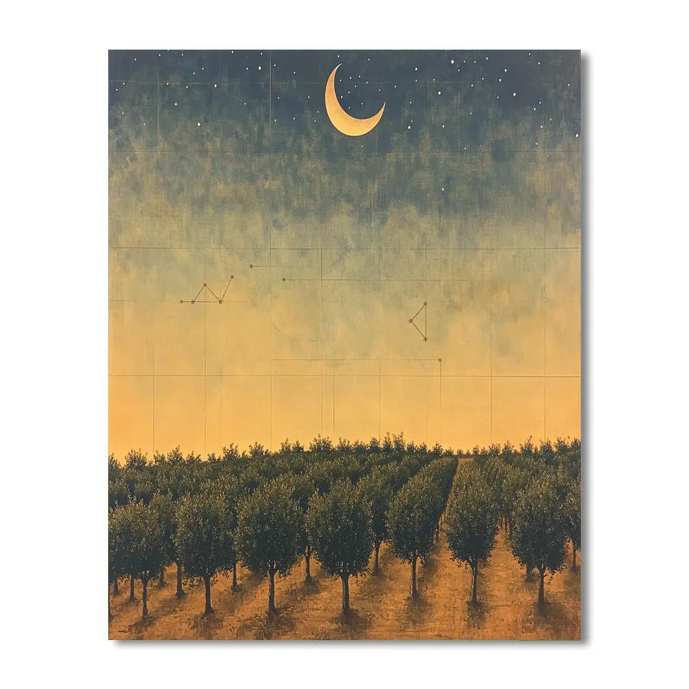 Leonardo Da Vinci Inspired Celestial Orchard Alignments paint by numbers