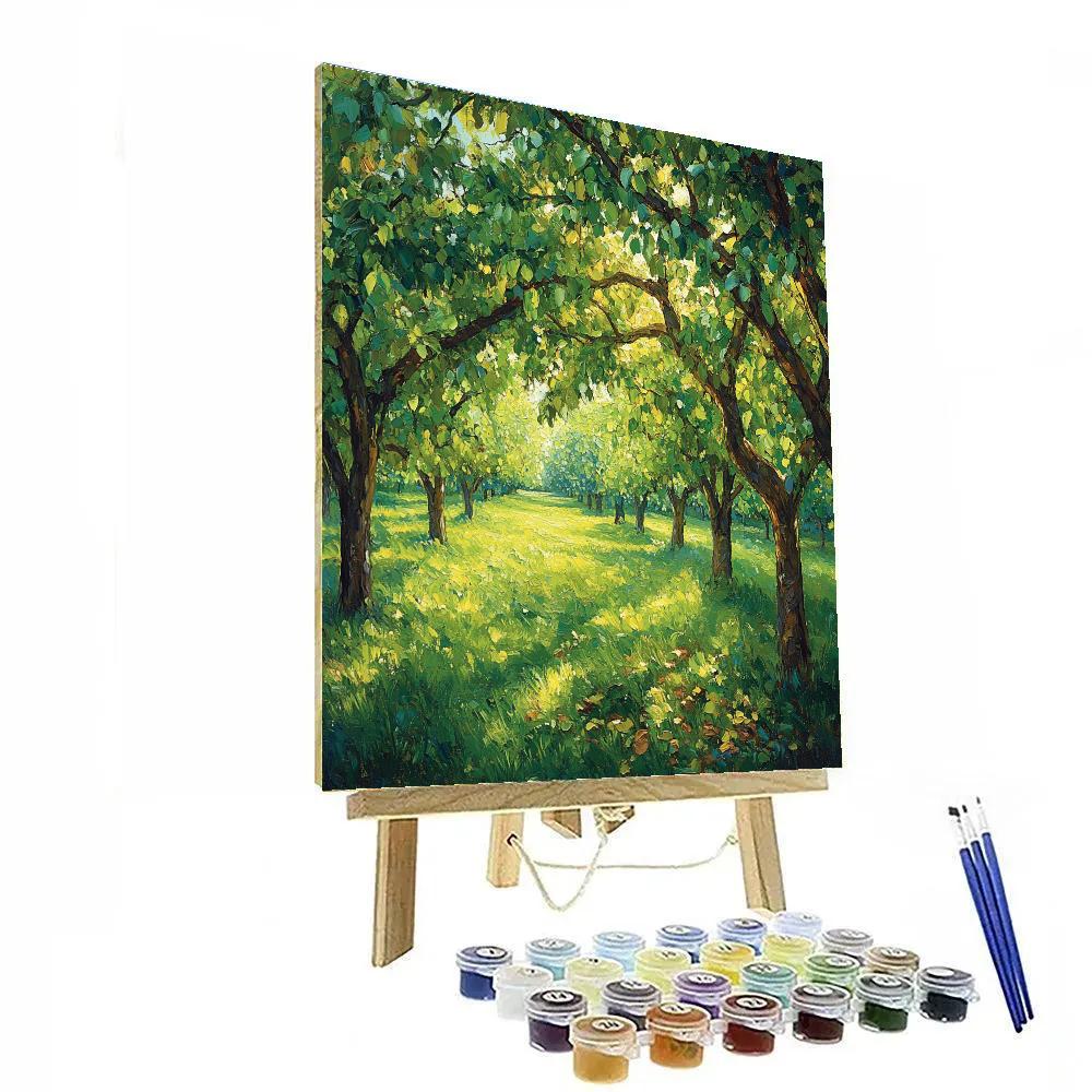 Claude Monet Inspired Summer Orchard In Full Leaf DIY paint by numbers