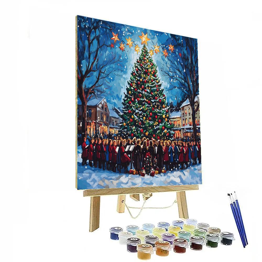 Choir By The Town Tree painting number kit