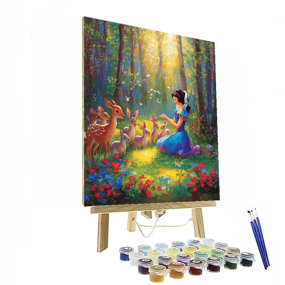 Snow White Forest Friends Gathering - Disney Inspired Paint by numbers art