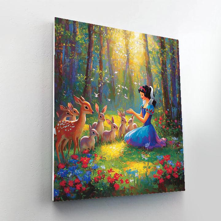 Snow White Forest Friends Gathering - Disney Inspired Paint by numbers art