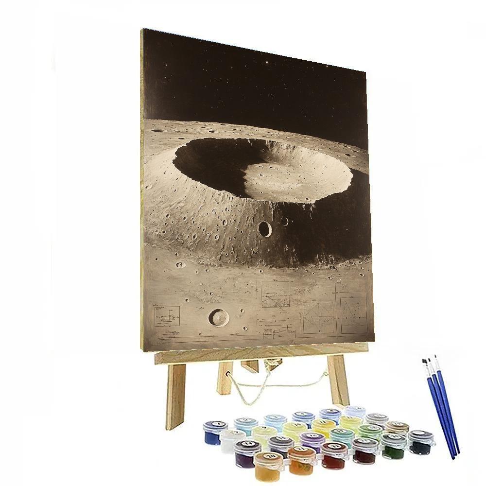 Leonardo Da Vinci Inspired Lunar Crater Notebook paint by number