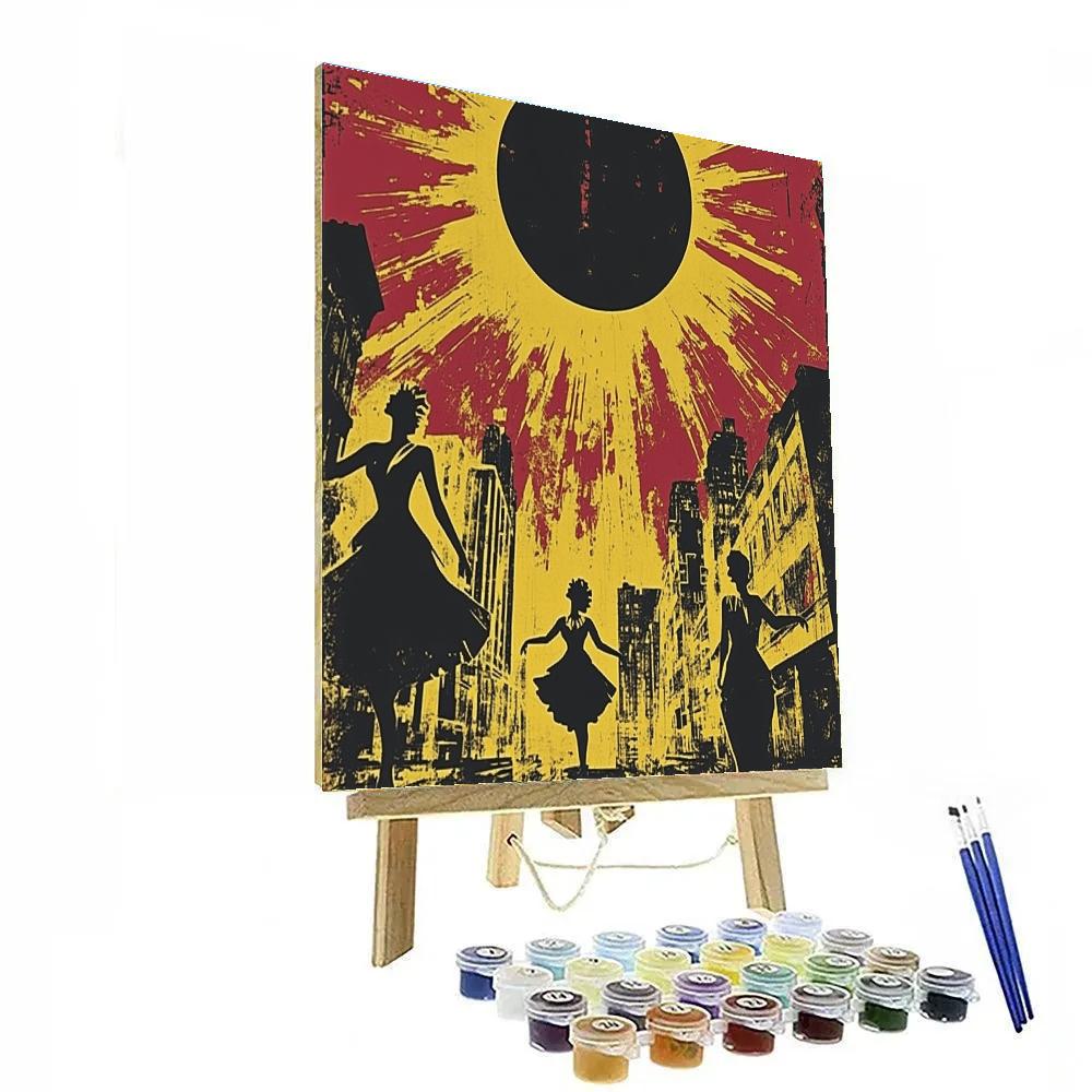 Henri De Toulouse Lautrec Inspired Cabaret Eclipse Poster paint by number