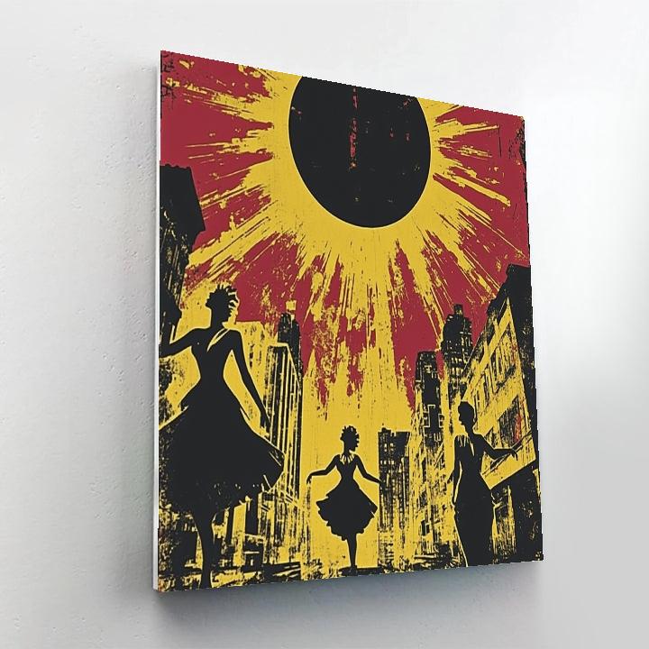 Henri De Toulouse Lautrec Inspired Cabaret Eclipse Poster paint by number