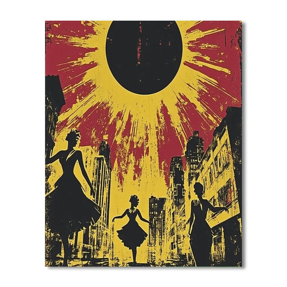 Henri De Toulouse Lautrec Inspired Cabaret Eclipse Poster paint by number
