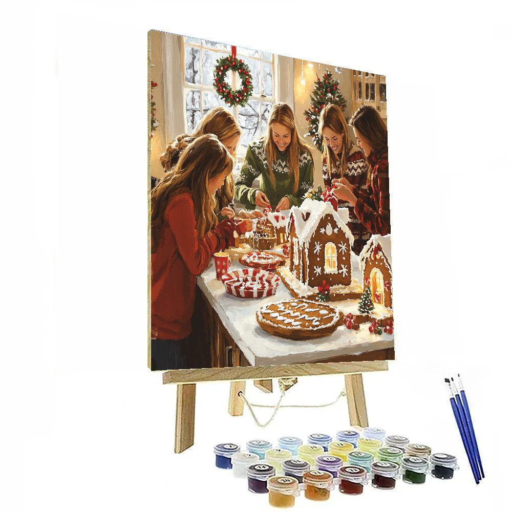 Gingerbread Kitchen Cheer paint by number