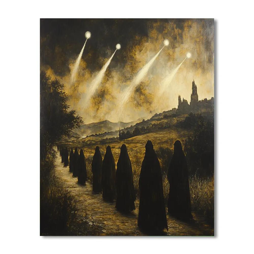 Francisco Goya Inspired Night Procession With Comets paint by numbers