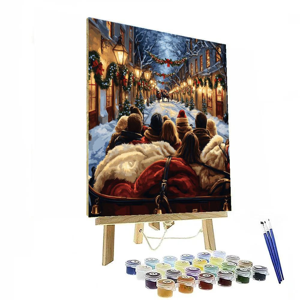 Carriage Ride Through Lights Paint by numbers art