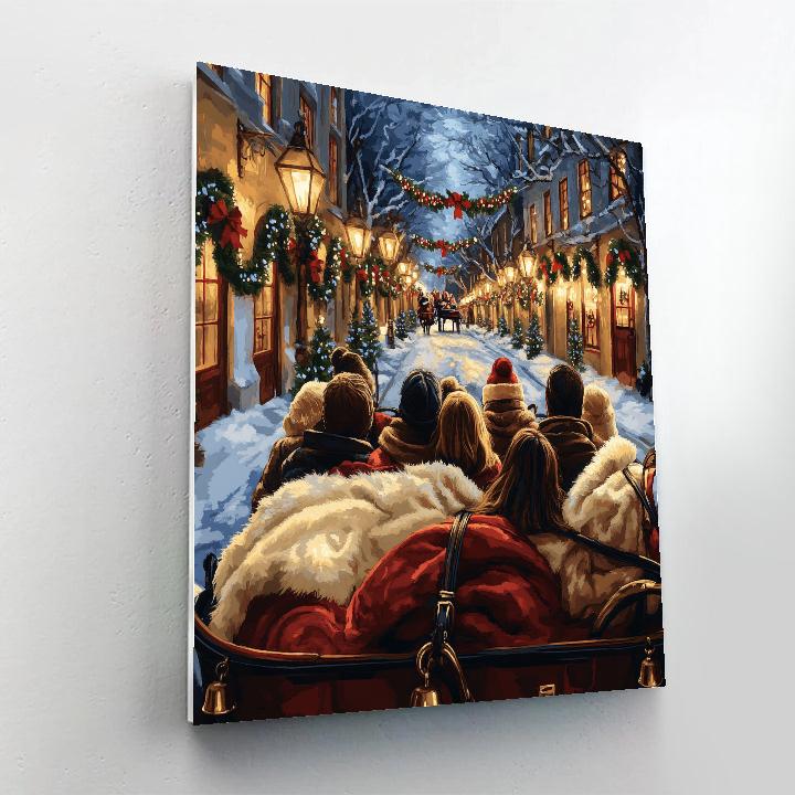 Carriage Ride Through Lights Paint by numbers art
