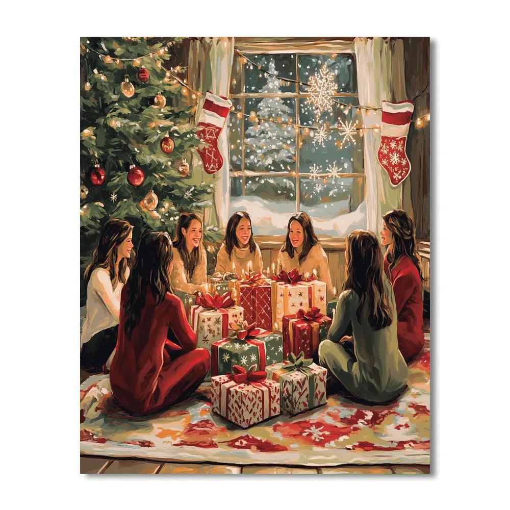 Midnight Gift Exchange Circle paint by number