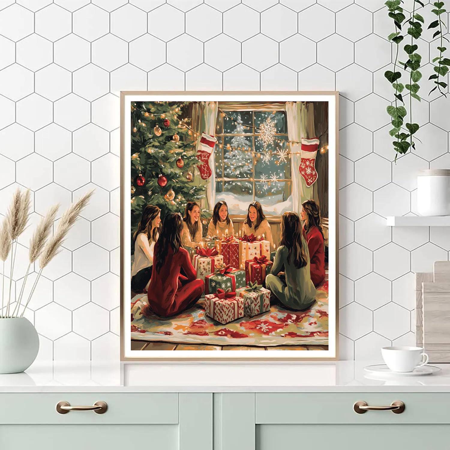 Midnight Gift Exchange Circle paint by number