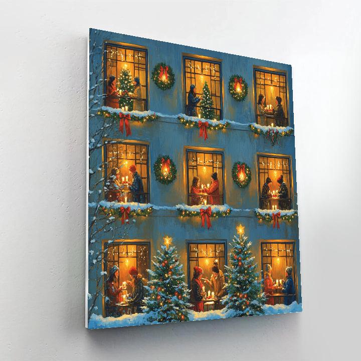 Festival Of Candle Windows paint by numbers