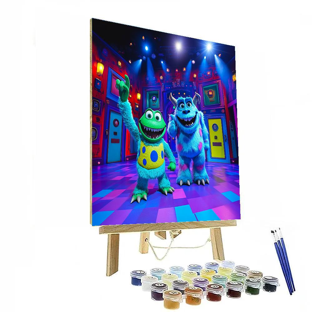 Mike And Sulley Laugh Floor Fun - Disney Inspired painting number kit