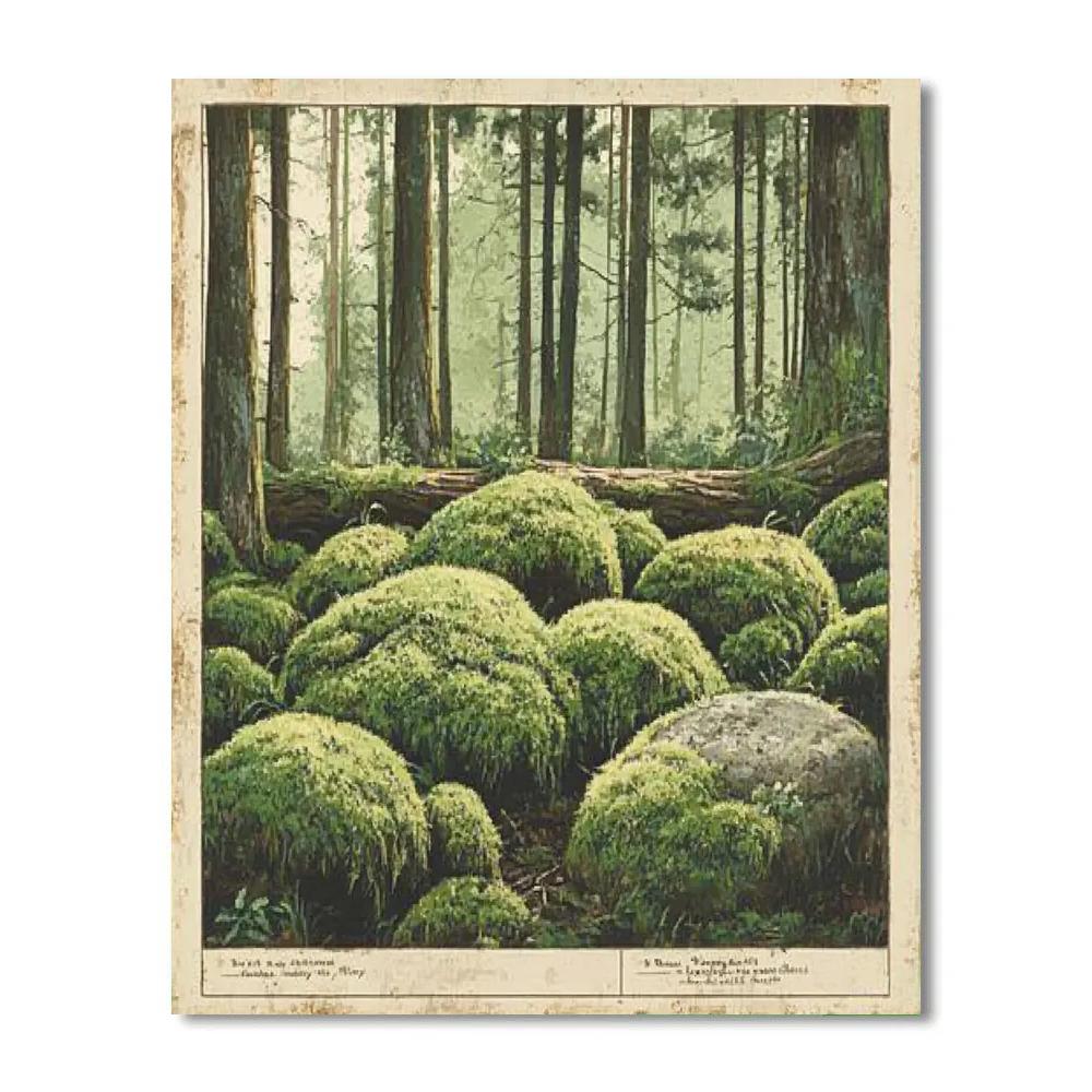 Leonardo Da Vinci Inspired Moss Cathedral Painting by numbers kit